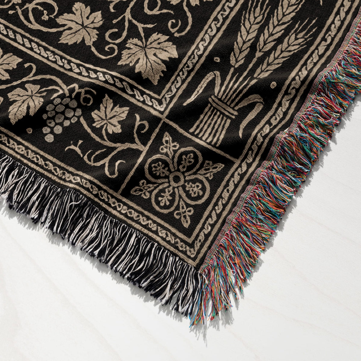 CalmNestStyle Sacred Iconography Woven Blanket jacquard woven blanket
