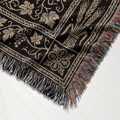 CalmNestStyle Sacred Iconography Woven Blanket jacquard woven blanket