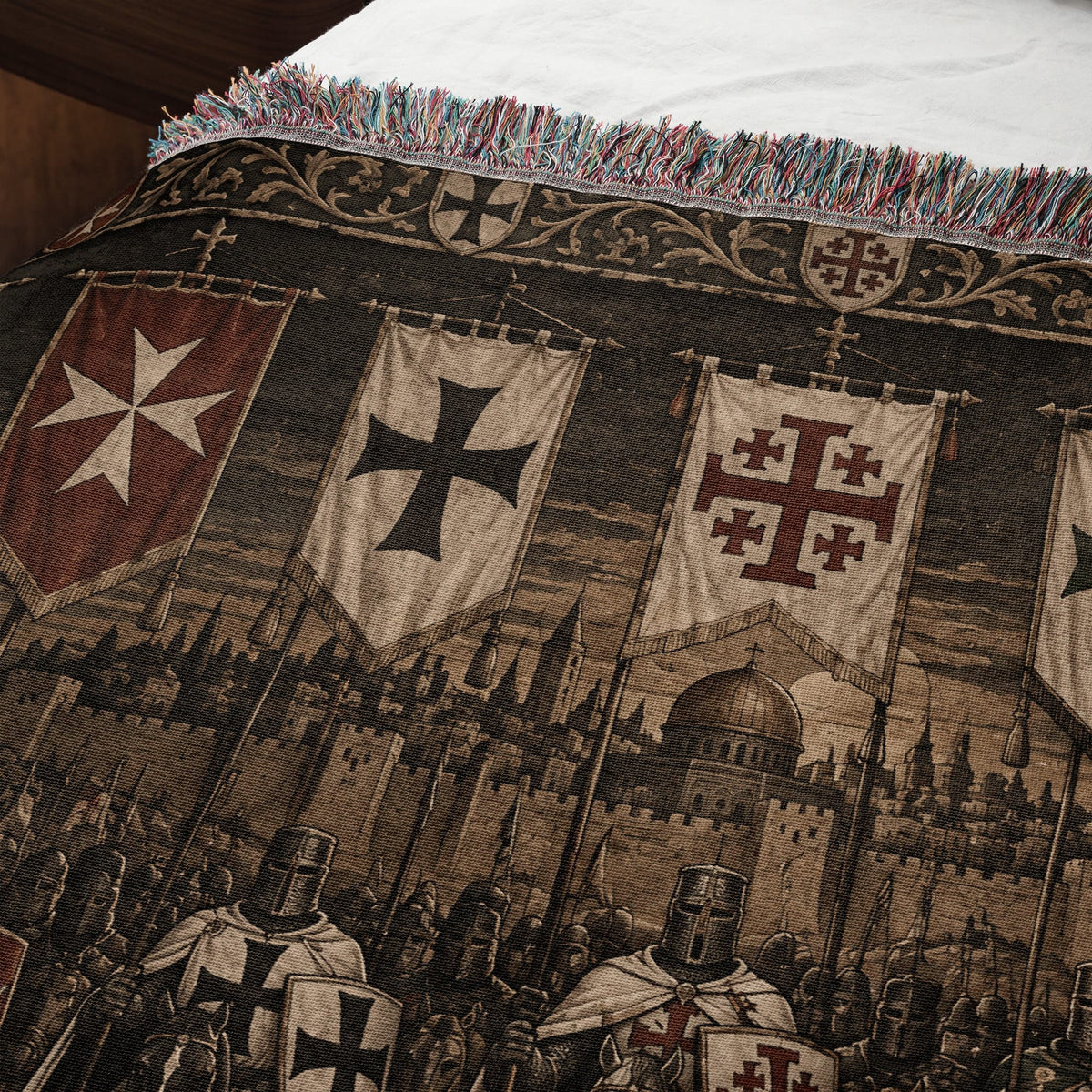 MyDesigns Seven Banners of the Christian Orders jacquard woven blanket
