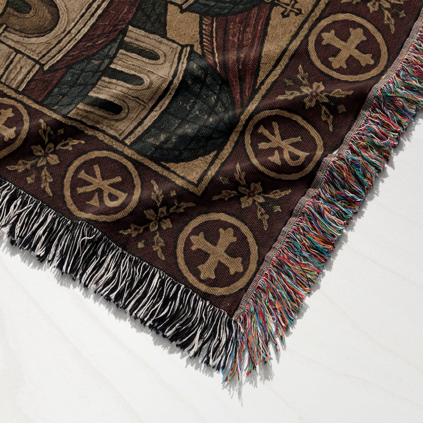 MyDesigns Crimson Last Supper Horizontal Tapestry - Byzantine Woven Throw jacquard woven blanket