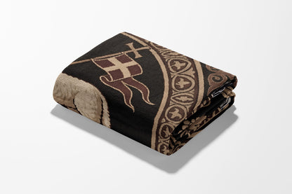 CalmNestStyle Agnus Dei Sacred Lamb Holy Spirit Ornate Design Woven Blanket jacquard woven blanket