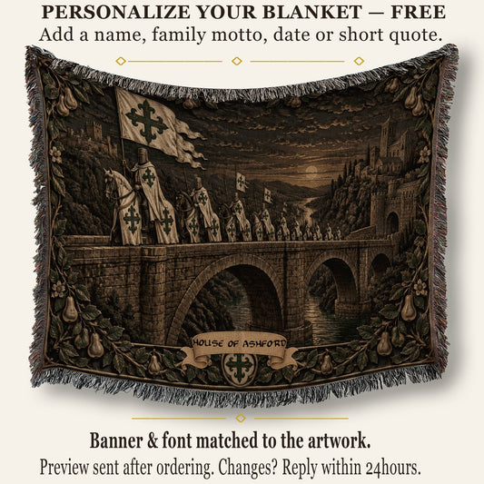 MyDesigns Order of Alcántara – The Roman Bridge jacquard woven blanket