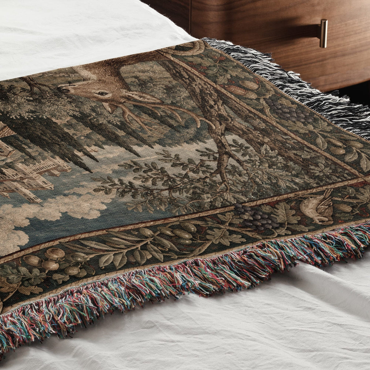 CalmNestStyle Saint Francis and the Animals jacquard woven blanket