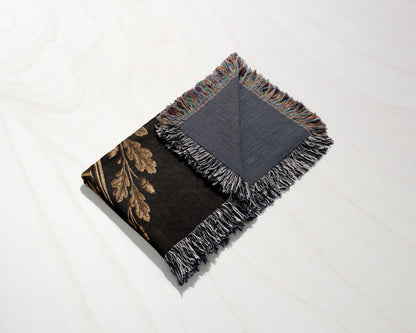 CalmNestStyle Sigillum Militum Xpisti Templar Seal in Silver jacquard woven blanket