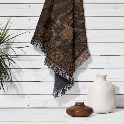 CalmNestStyle Grand Master Jean de Valette Woven Blanket jacquard woven blanket