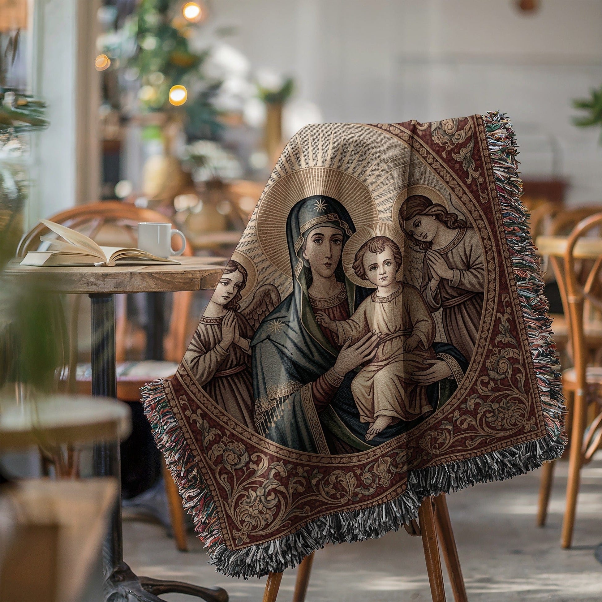 Beautiful Religious Themed Blanket for Enhanced Decor