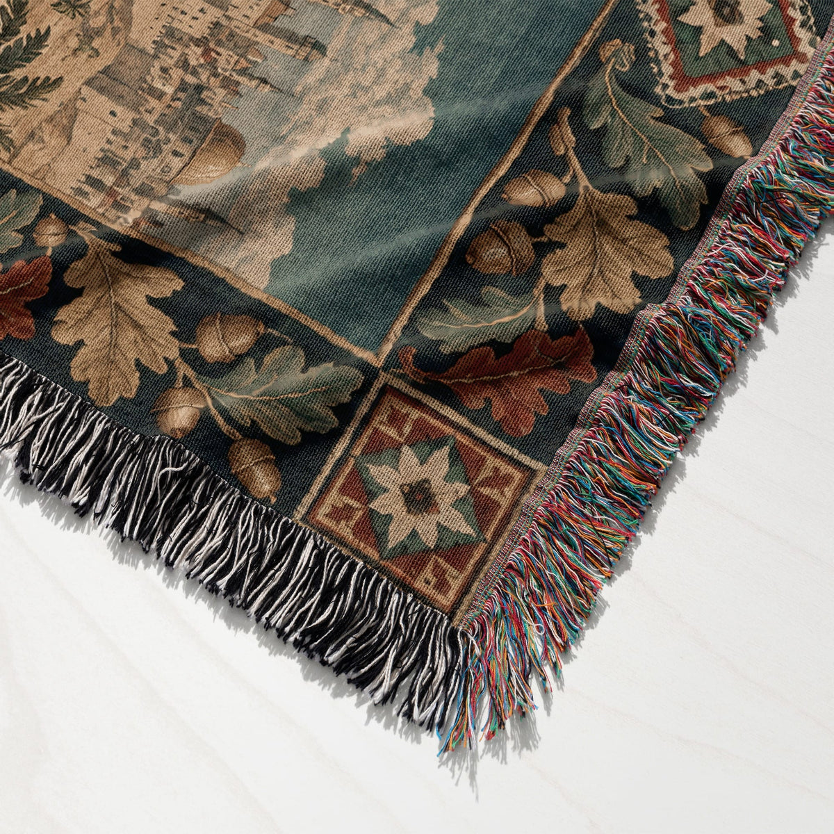 CalmNestStyle Crusader Fleet I Knight at the Harbor jacquard woven blanket