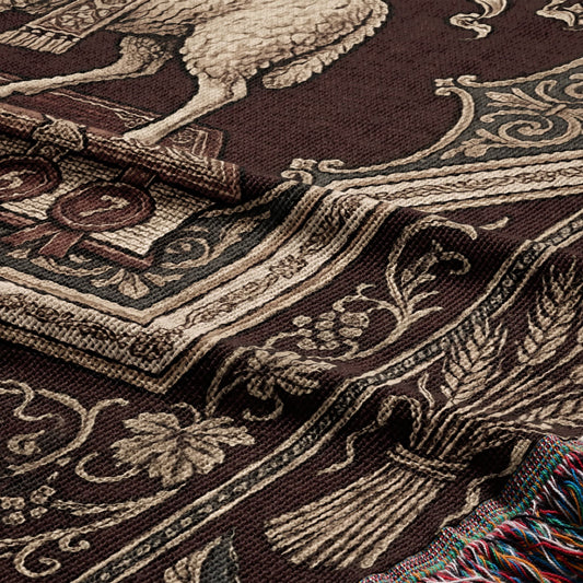 CalmNestStyle Agnus Dei Sacred Art Woven Blanket jacquard woven blanket