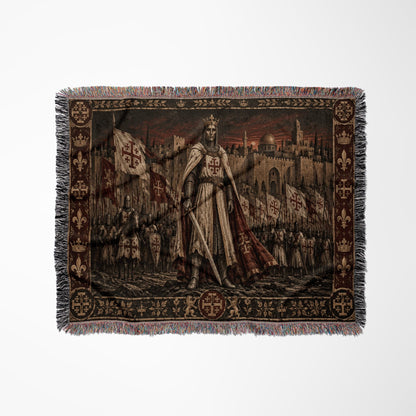 MyDesigns Baldwin IV I King of Jerusalem at Sunset jacquard woven blanket