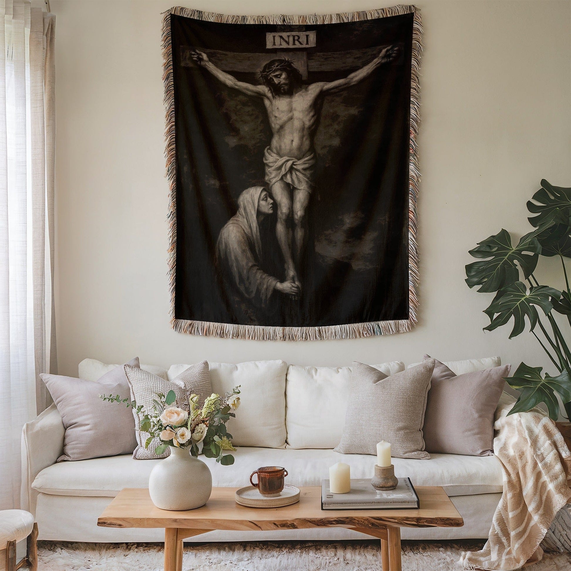 Inspirational Crucifixion Scene Wall Hanging Decor