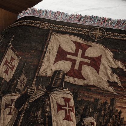 MyDesigns Torchlit Muster Before the Castle jacquard woven blanket