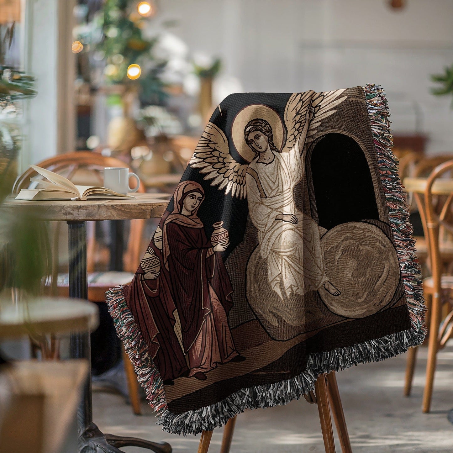 Resurrection Scene Throw Blanket Religious Home Decor