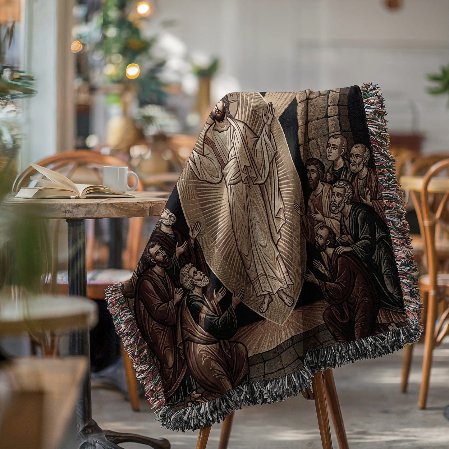 Religious Art Tapestry Blanket Perfect for Home Decor