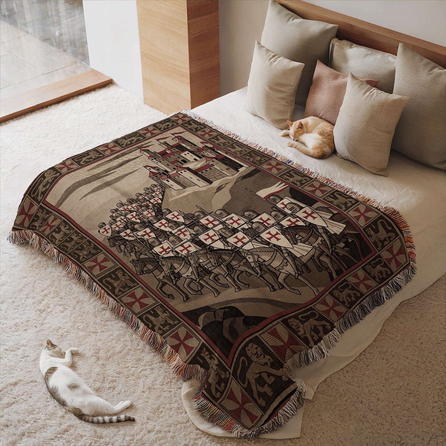 Knights Templar Castle Design Blanket
