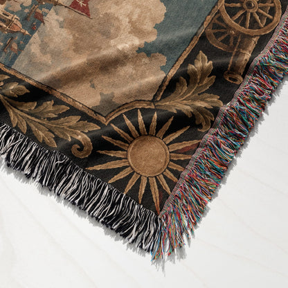CalmNestStyle Knights of Malta Cannons on the Harbor Walls Woven Blanket jacquard woven blanket