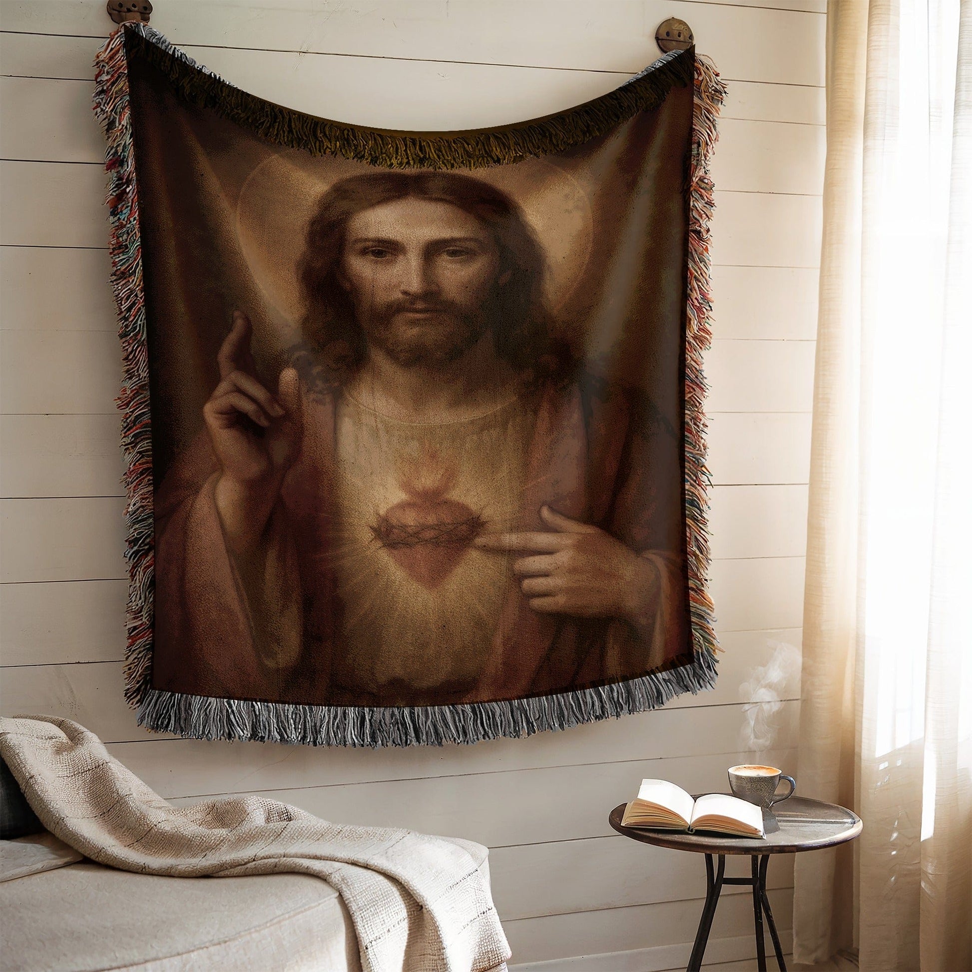 Sacred Heart Jesus Tapestry for Home Decor Product
