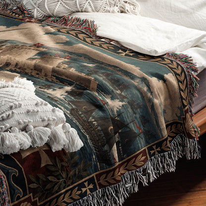 CalmNestStyle Knights of Malta Defending the Fortress Woven Blanket jacquard woven blanket