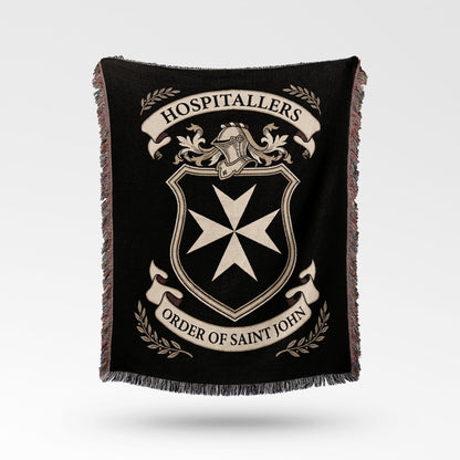 CalmNestStyle Hospitallers Order of Saint John Heraldic Woven Blanket jacquard woven blanket
