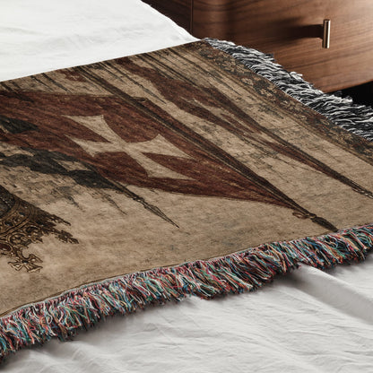 CalmNestStyle Baldwin IV with Templars and Hospitallers jacquard woven blanket