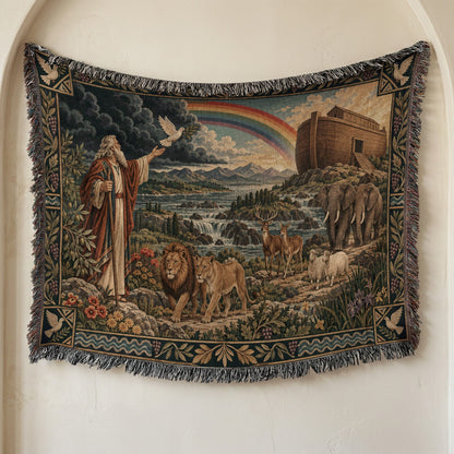 CalmNestStyle Noahs Ark Covenant After the Flood jacquard woven blanket