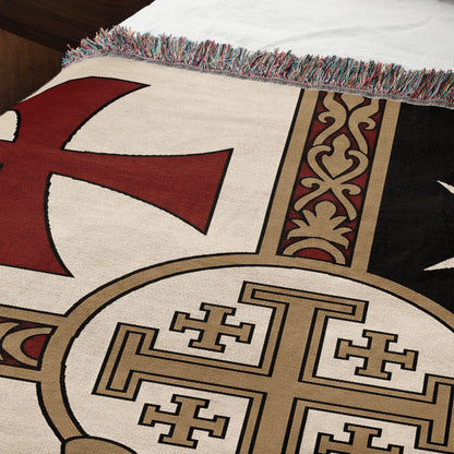 MyDesigns Ancient Orders I Deus Vult jacquard woven blanket