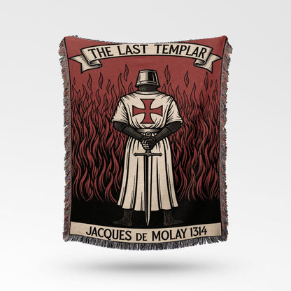 The Last Templar Jacques de Molay 1314 blanket with flames.