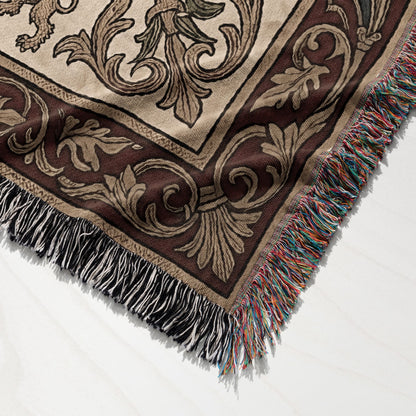 CalmNestStyle Tuitio Fidei et Obsequium Pauperum Seal Woven Blanket jacquard woven blanket