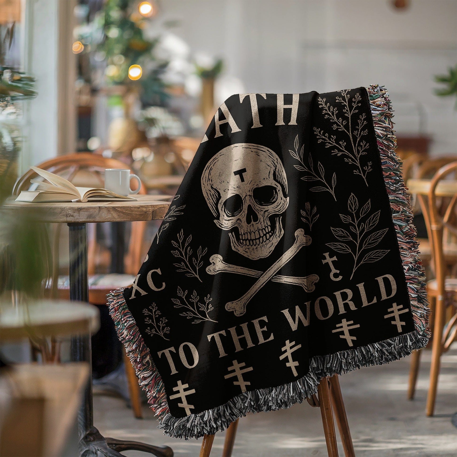 Skull and Crossbones Death to The World Blanket