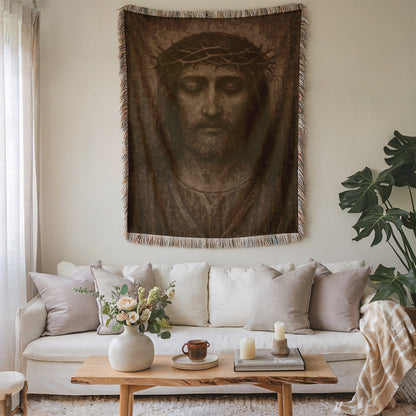 Jesus Christ Crown of Thorns Tapestry Wall Hanging