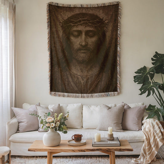 Jesus Christ Crown of Thorns Tapestry Wall Hanging