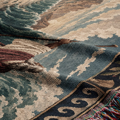 CalmNestStyle Moses and the Exodus Crossing jacquard woven blanket