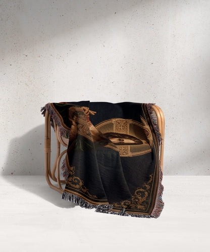 CalmNestStyle Christ Pantocrator jacquard woven blanket