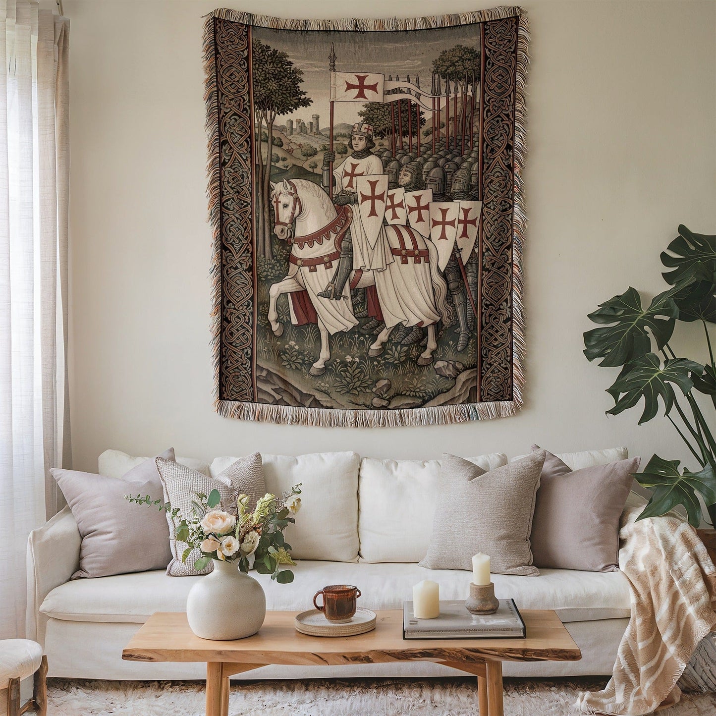 Knight and Horse Tapestry for Stylish Home Decor