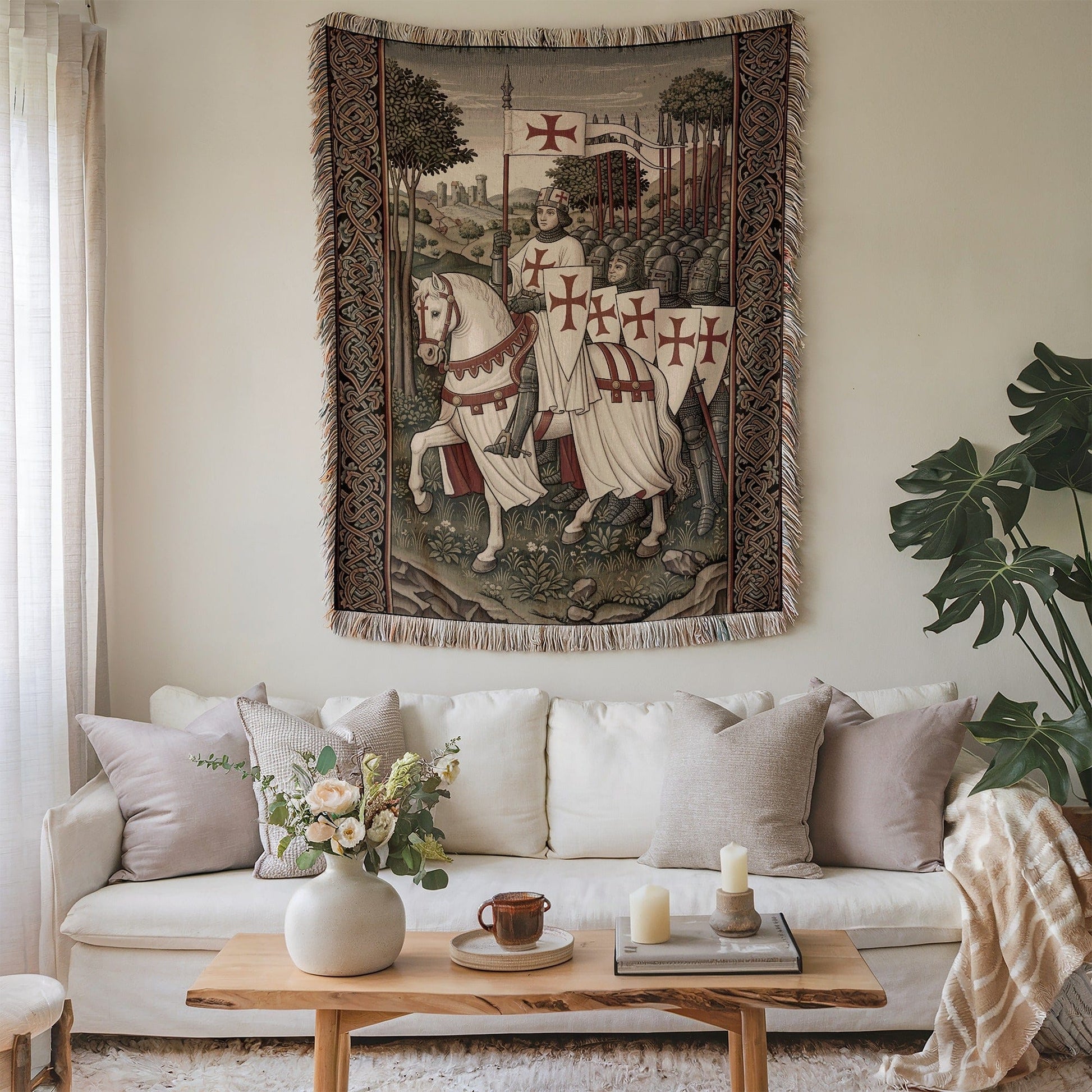 Knight and Horse Tapestry for Stylish Home Decor