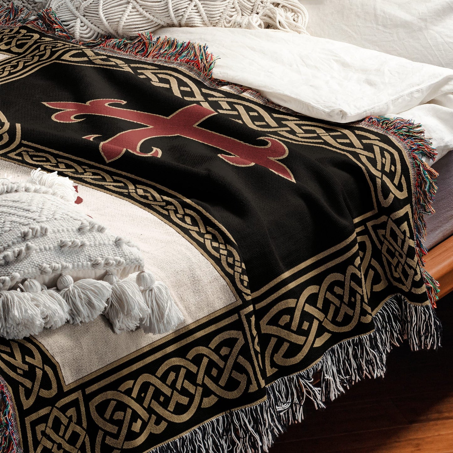 MyDesigns Military Orders Tapestry Blanket – Order of Christ, Alcantara, Calatrava & Santiago Woven Throw jacquard woven blanket