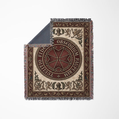 CalmNestStyle Tuitio Fidei et Obsequium Pauperum Seal Woven Blanket jacquard woven blanket