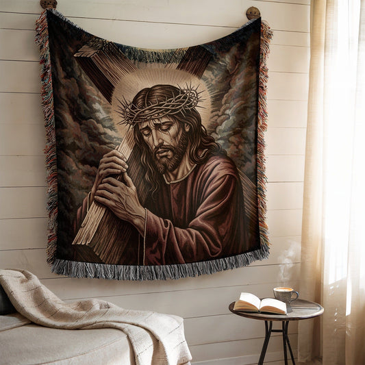 Jesus Christ Carrying the Cross Wall Tapestry Product