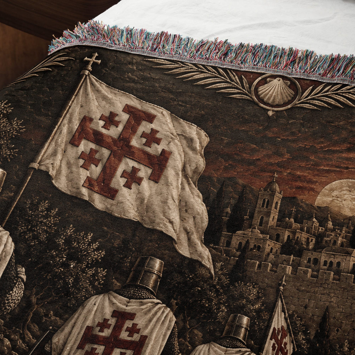 MyDesigns Jerusalem Cross Knights – Under the Domes jacquard woven blanket