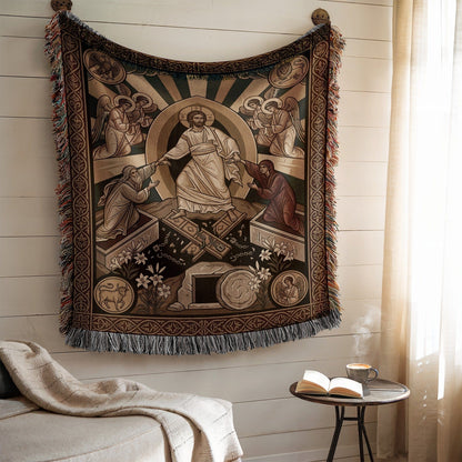 Stunning Religious Art Wall Tapestry with Detailed Design