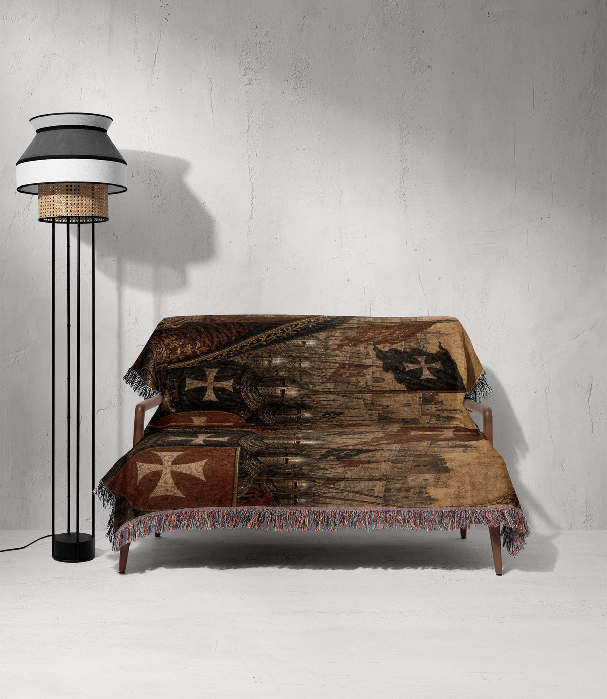 CalmNestStyle Baldwin IV and the Templar Army jacquard woven blanket