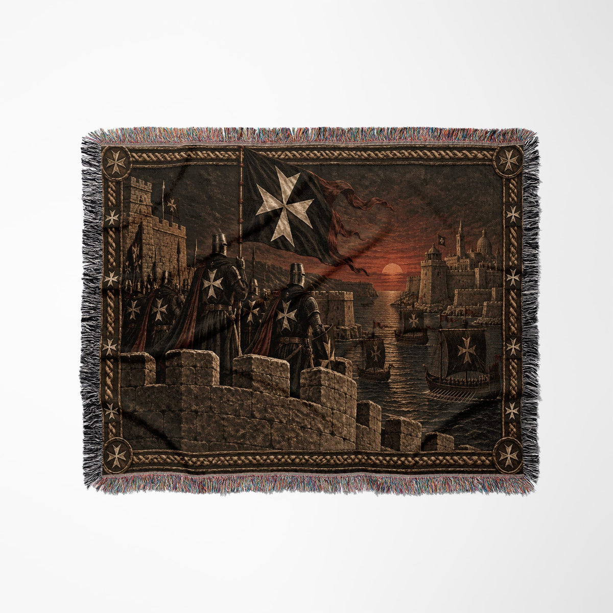 MyDesigns Hospitaller Knights – The Sea Rampart jacquard woven blanket