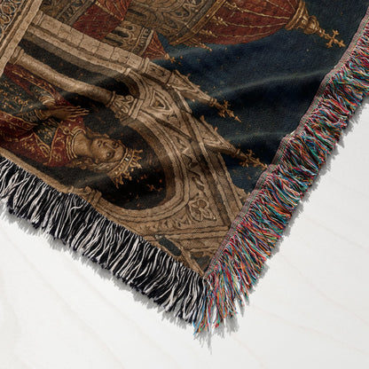 CalmNestStyle Saint George Orthodox Icon jacquard woven blanket