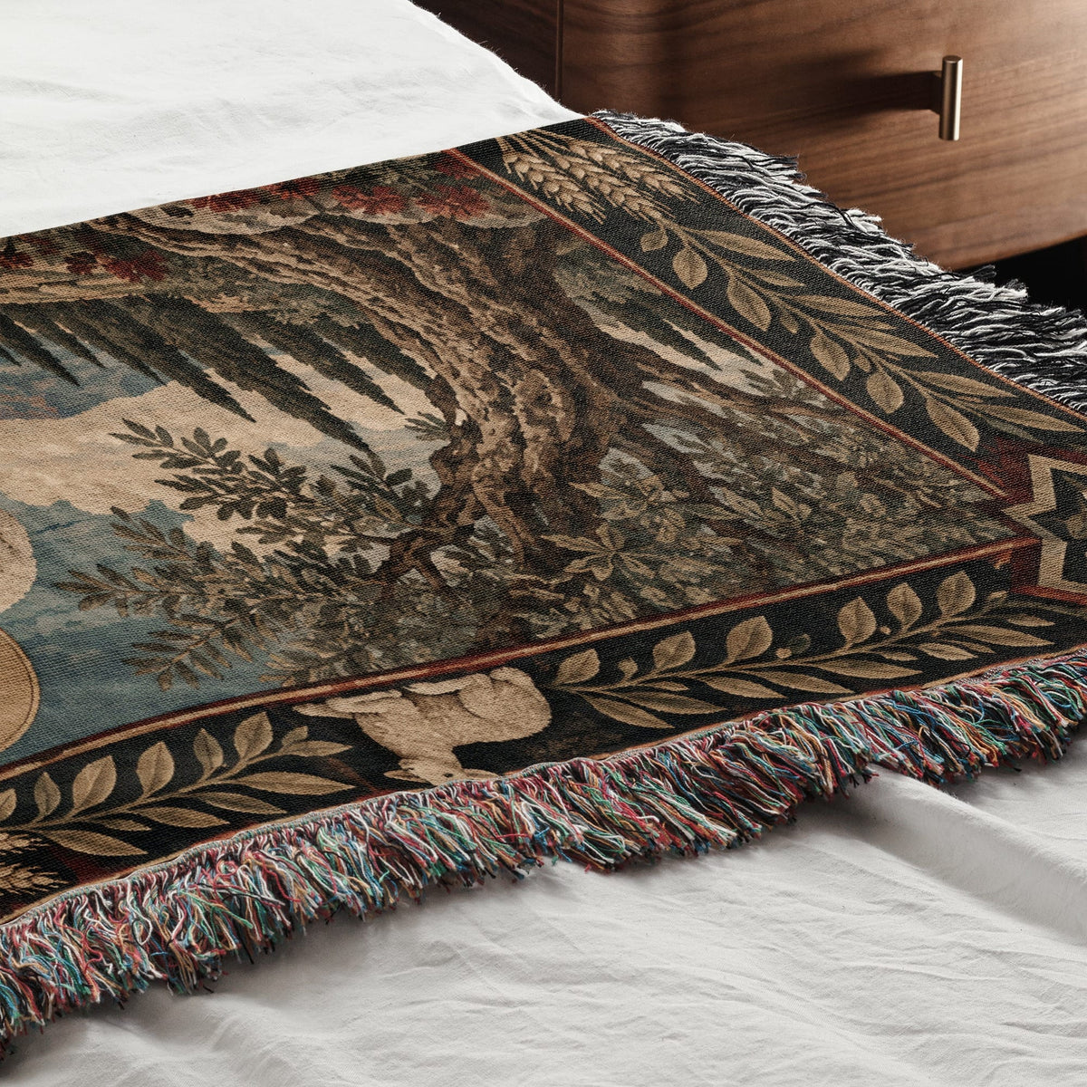 CalmNestStyle The Good Shepherd jacquard woven blanket