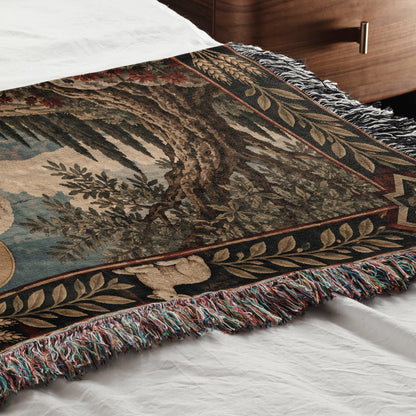 CalmNestStyle The Good Shepherd jacquard woven blanket