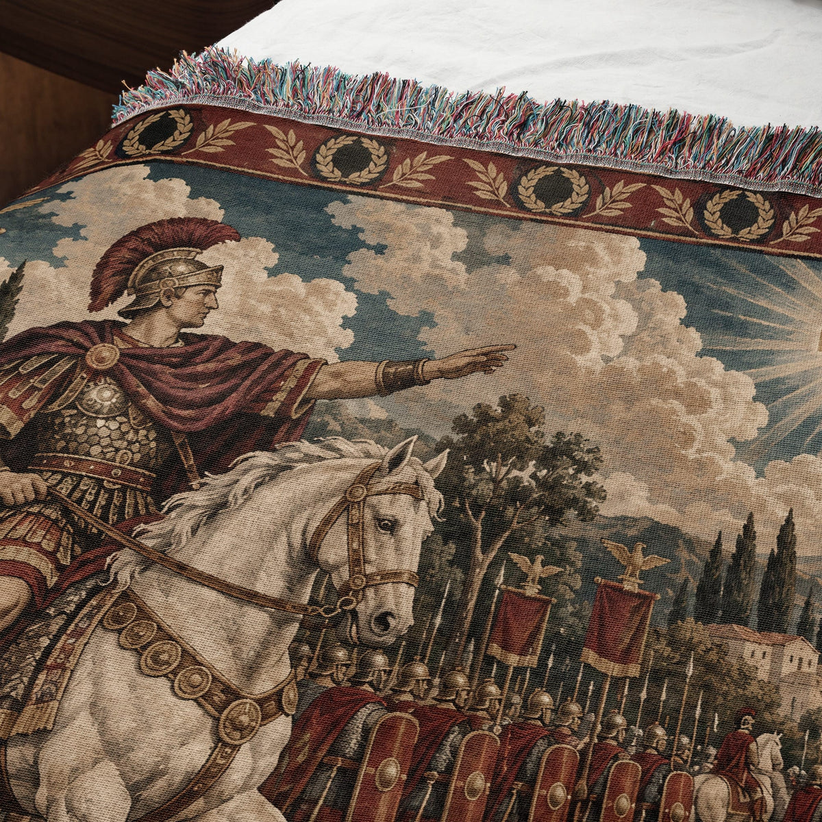 CalmNestStyle Constantine In Hoc Signo Vinces jacquard woven blanket