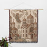 Angels Golden Domes Intricate Details Orthodox Woven Blanket