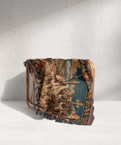 CalmNestStyle Baldwin IV Leading the Charge jacquard woven blanket
