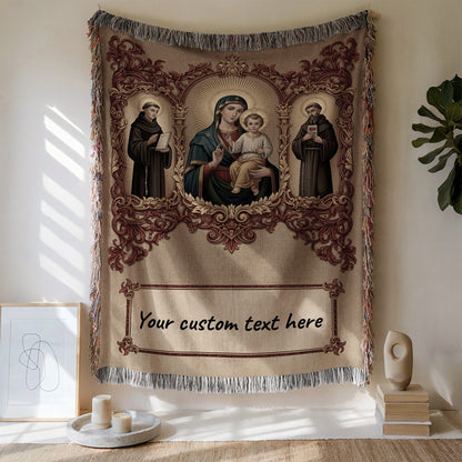 Religious Custom Text Tapestry for Unique Decor