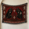 Hospitaller Knights Duel Red Fleur de Lis Woven Blanket