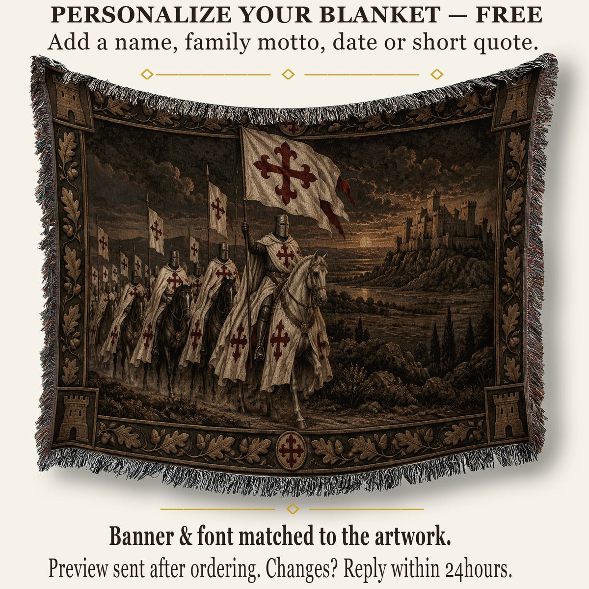 MyDesigns The Great Banner and the Host jacquard woven blanket